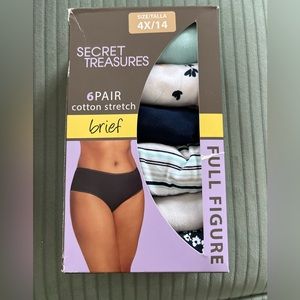 Secret Treasures 6 Pack Size 4x Briefs Brand New in the box.